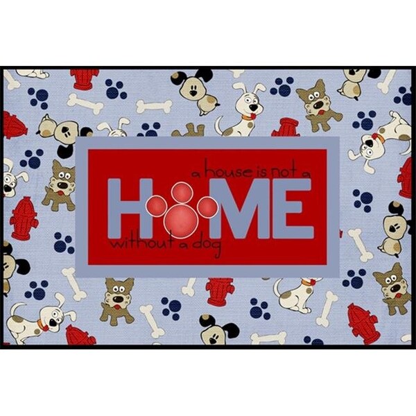 Carolines Treasures Carolines Treasures SB3052MAT A House is not a home without a dog Indoor or Outdoor Mat SB3052MAT - main